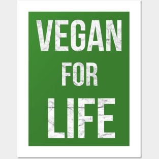 VEGAN FOR LIFE Posters and Art